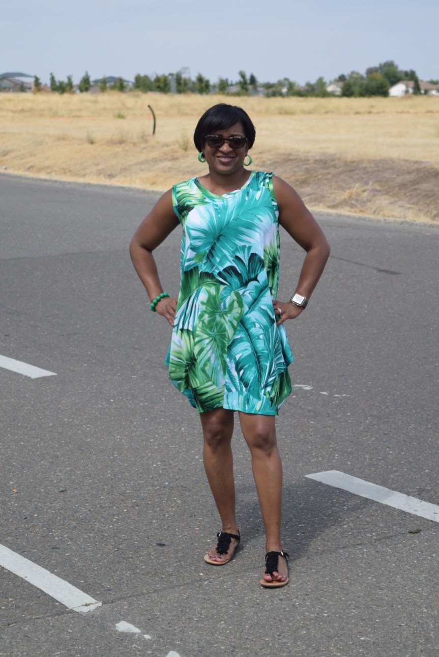 Green and White Floral Shirt Simplicity&nbsp;1167